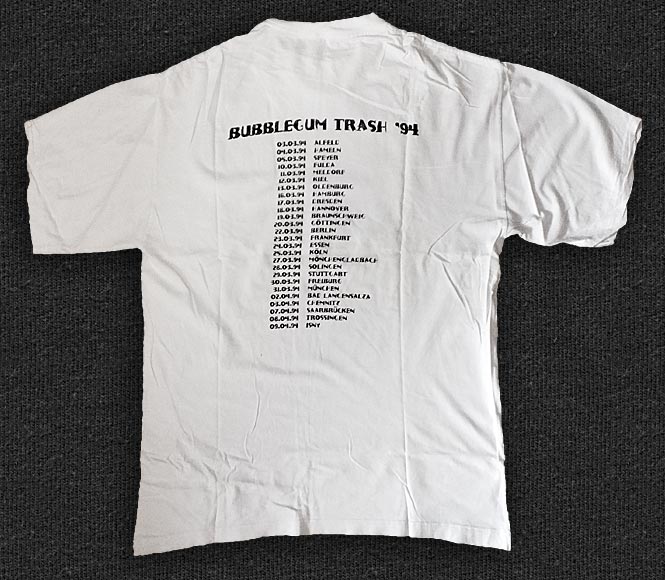 Rock 'n' Roll T-shirt - The Bates - Bubblegum Trash Tour - Back